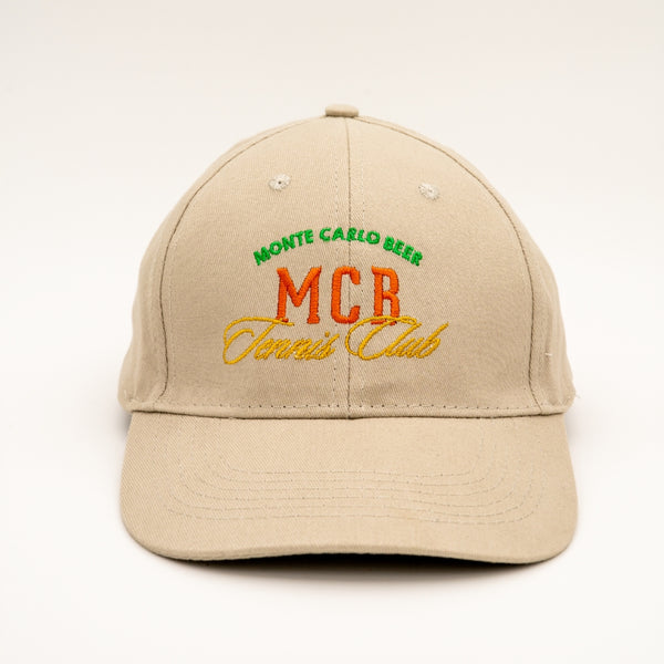 Casquette beige MCB édition Tennis Club, sur fond blanc