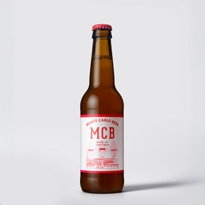 Bouteille de bière artisanale blonde, de Monte Carlo Beer