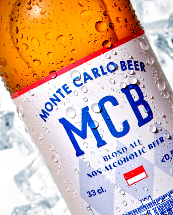 Zoom sur l'étiquette de la blonde sans alcool MCB
